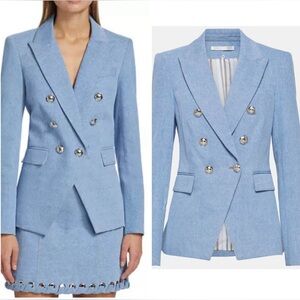 Veronica Beard Miller Dickey jacket blazer silver buttons
